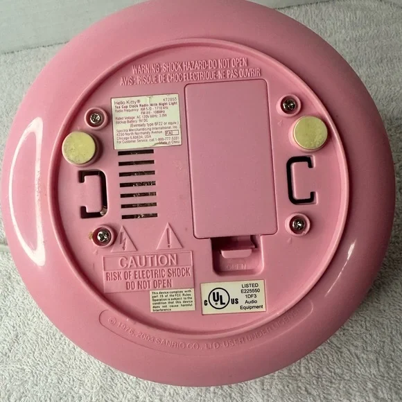 2003 Sanrio Hello Kitty Tea Cup Alarm Clock AM-FM Radio Lemon Slice Night Light - Picture 5 of 6